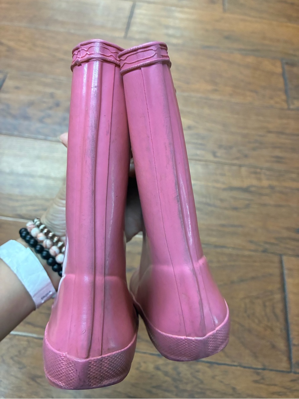 Hunter Kids First Classic Pink Rain Boots Size 9 in UK sizing - Picture 5 of 9